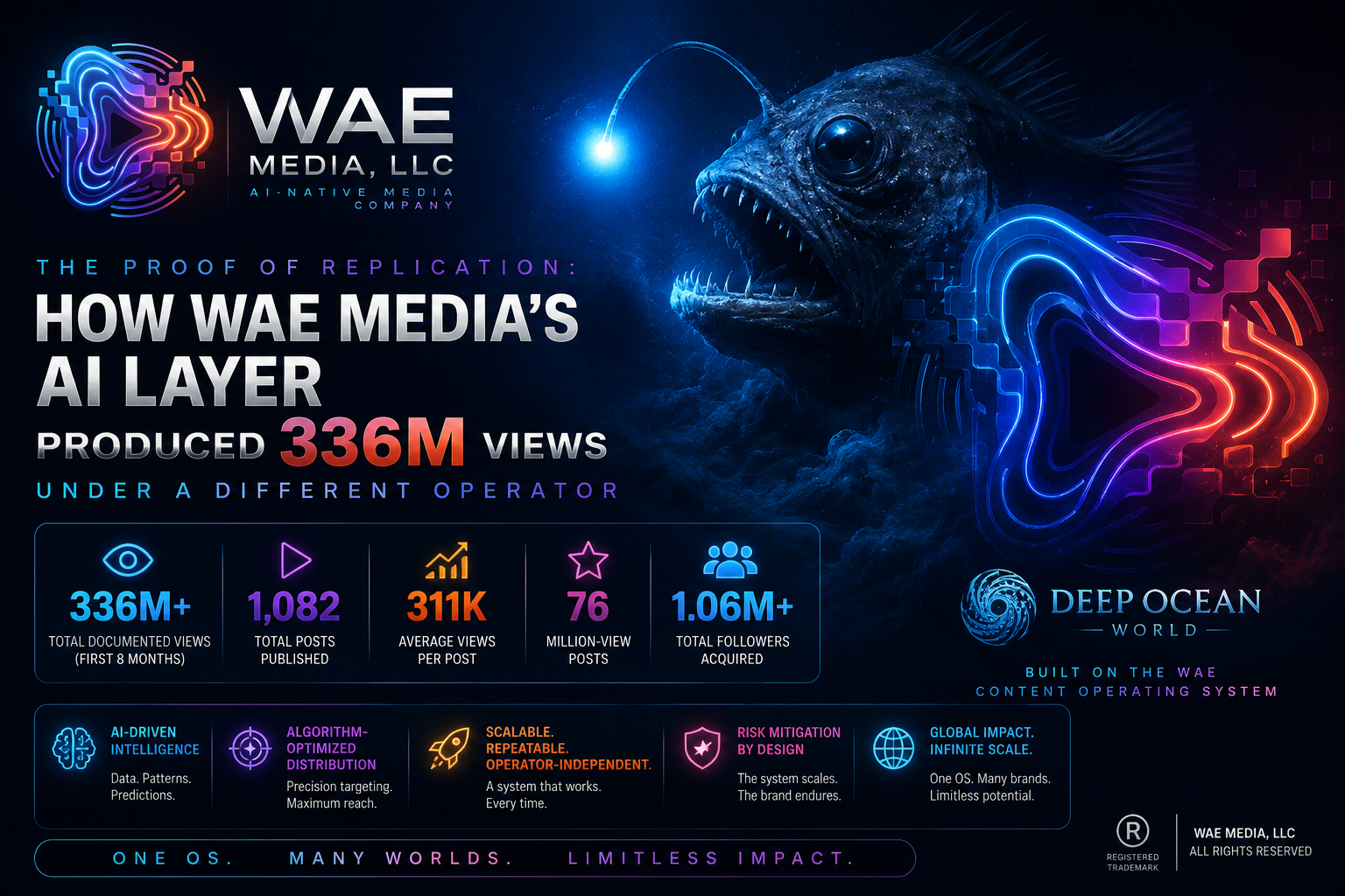 The Proof of Replication: How WAE Media's AI Layer Produced 336M Views Under a Different Operator