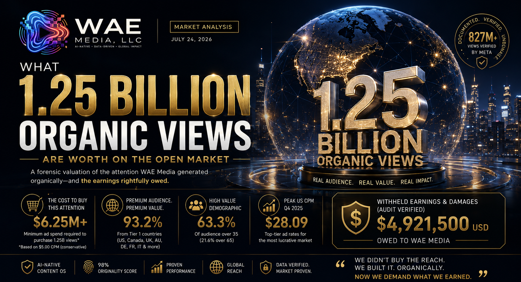 What 1.25 Billion Organic Views Are Worth on the Open Market